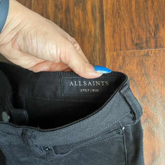 Allsaints Stilt Jet Black Skinny Jeans - Picture 5 of 16